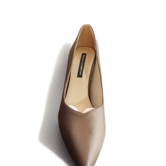 french Connection Women's Pointy Anny Heels Shoes Brown Leather Size 7.5 - Picture 2 of 2